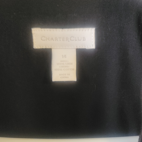 Charter Club black linen dress - Picture 2 of 4